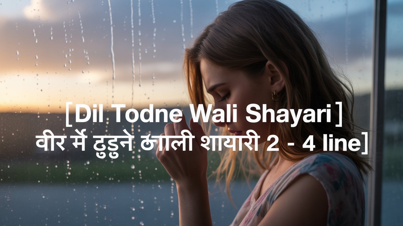 Dil Todne Wali Shayari | प्यार में दिल टूटने वाली शायरी 2 - 4 Line