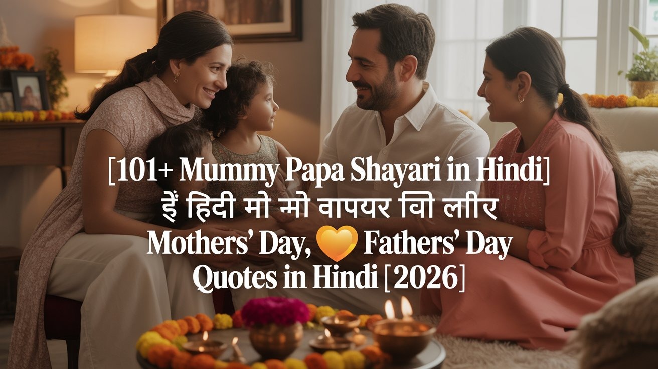101+ mummy papa shayari in hindi| हिंदी में मम्मी-पापा के लिए शायरी । mothers' day, fathers' day quotes in hindi| 2026