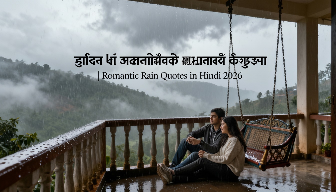 सावन की रोमांटिक बारिश कोट्स | Romantic Rain Quotes in Hindi 2026