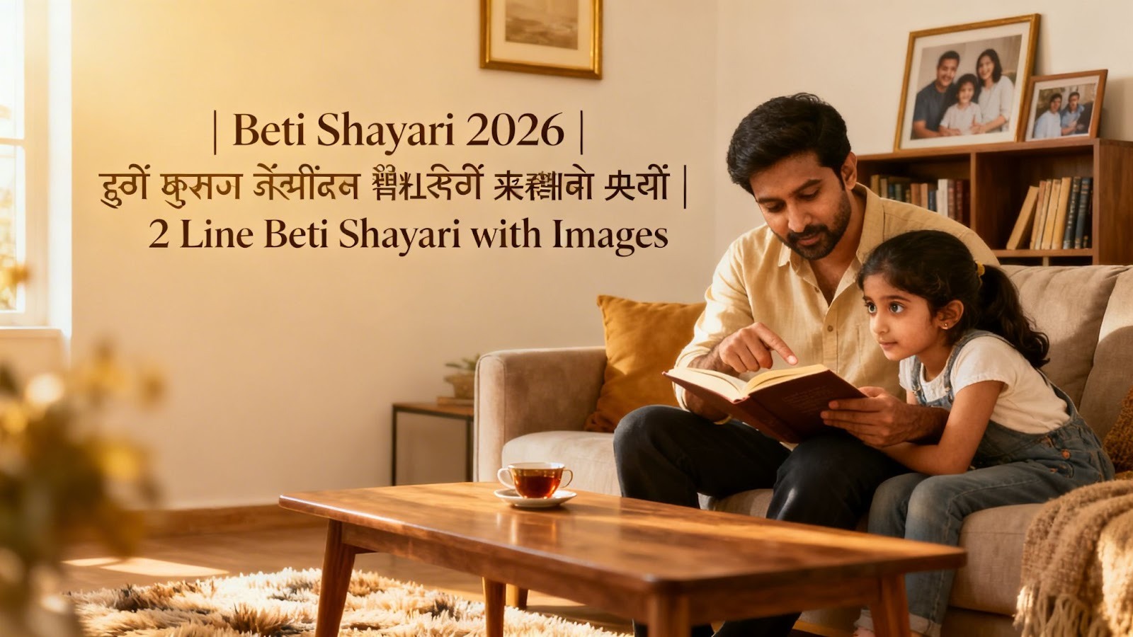 Beti Shayari 2026 | बेटी पर मोटिवेशनल शायरी हिंदी में | 2 Line Beti Shayari with Images