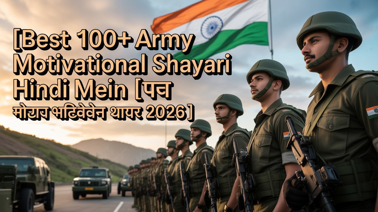 Best 100+Army Motivational Shayari Hindi Mein | आर्मी मोटिवेशन पर शायरी 2026