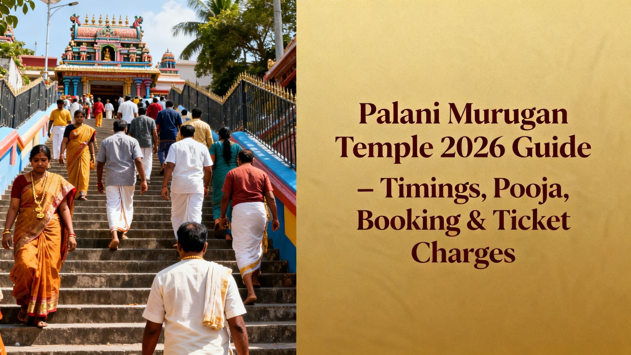 Palani Murugan Temple 2026 Guide – Timings, Pooja, Booking & Ticket Charges