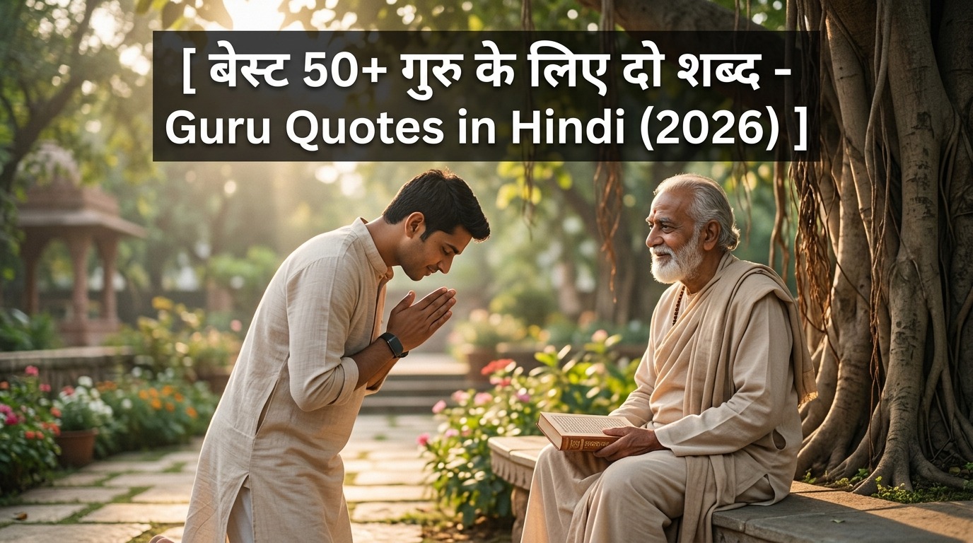 बेस्ट 50+ गुरु के लिए दो शब्द - Guru Quotes in Hindi (2026)